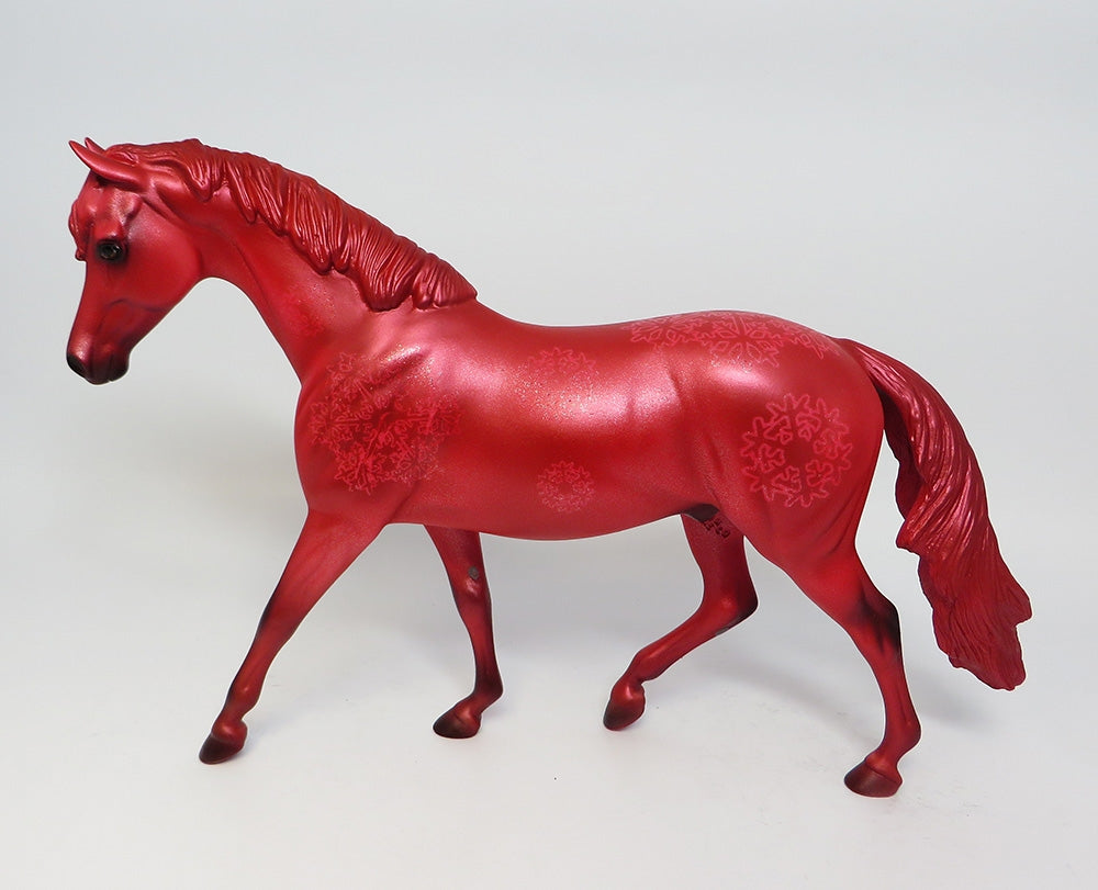 SEMIRA~OOAK RED SNOWFLAKE DECORATOR PONY BY DAWN QUICK WHS 17