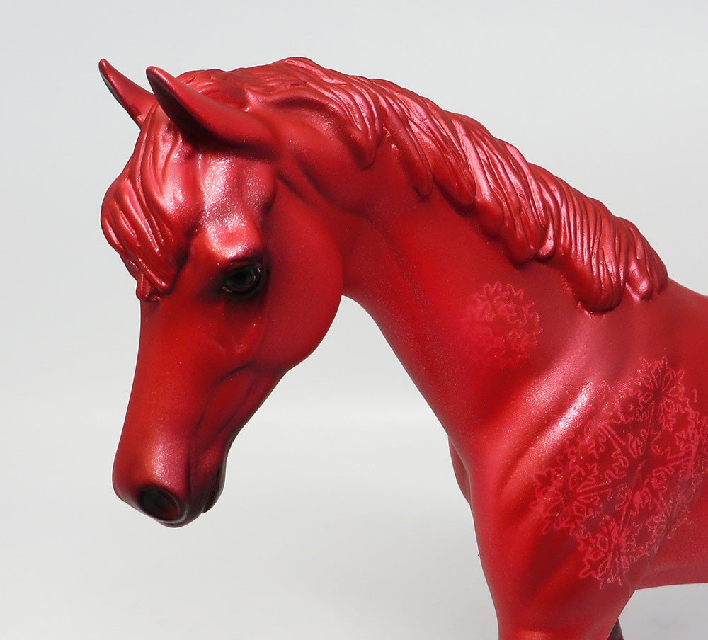 SEMIRA~OOAK RED SNOWFLAKE DECORATOR PONY BY DAWN QUICK WHS 17