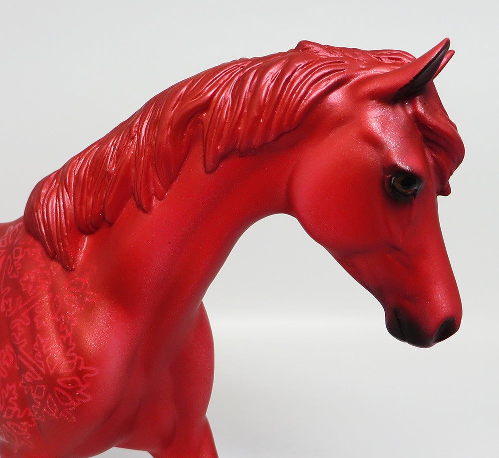 SEMIRA~OOAK RED SNOWFLAKE DECORATOR PONY BY DAWN QUICK WHS 17
