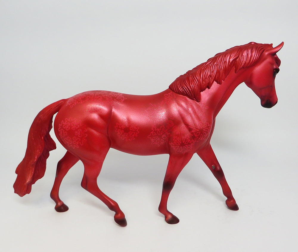 SEMIRA~OOAK RED SNOWFLAKE DECORATOR PONY BY DAWN QUICK WHS 17