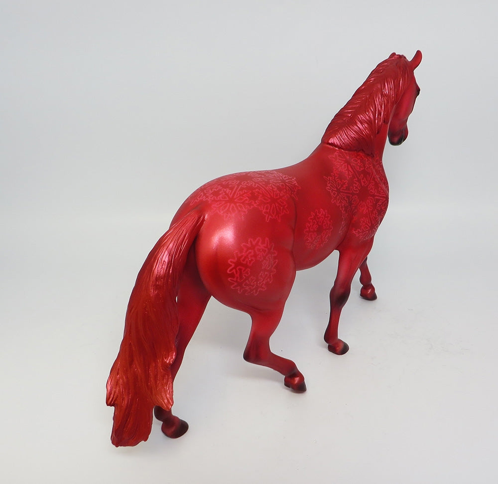 SEMIRA~OOAK RED SNOWFLAKE DECORATOR PONY BY DAWN QUICK WHS 17