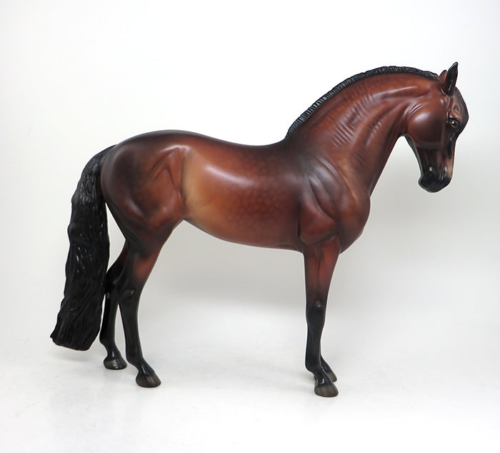 CORDELIA - OOAK DAPPLE BAY ANDALUSIAN MODEL HORSE by SHERYL LEISURE - 1/22