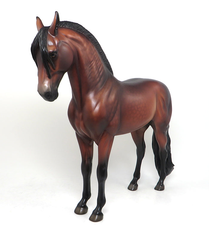 CORDELIA - OOAK DAPPLE BAY ANDALUSIAN MODEL HORSE by SHERYL LEISURE - 1/22