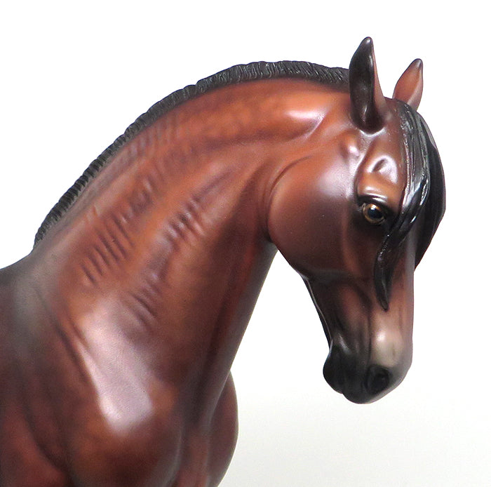 CORDELIA - OOAK DAPPLE BAY ANDALUSIAN MODEL HORSE by SHERYL LEISURE - 1/22