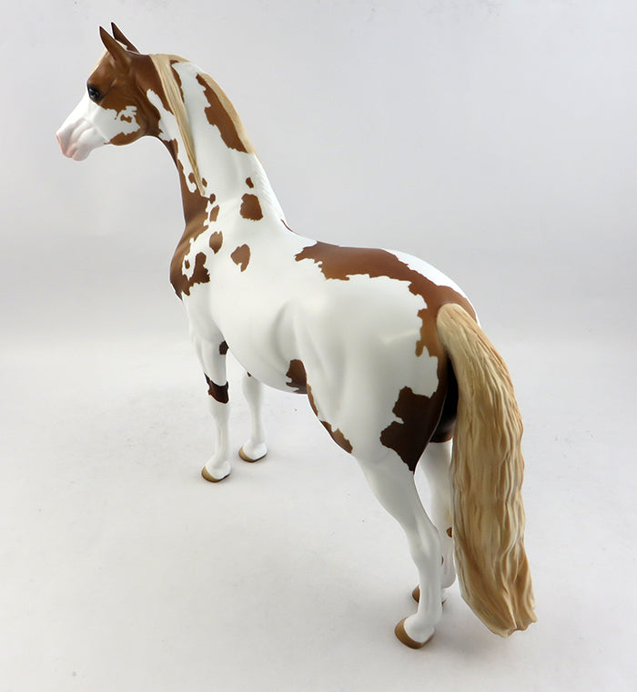 SIDELINE-OOAK CHESTNUT PAINT MORGAN MODEL HORSE 2/5