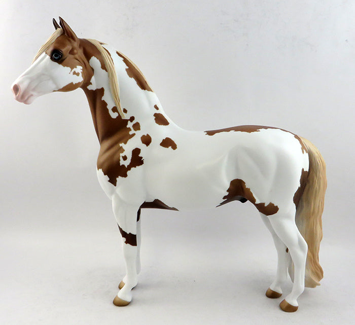 SIDELINE-OOAK CHESTNUT PAINT MORGAN MODEL HORSE 2/5