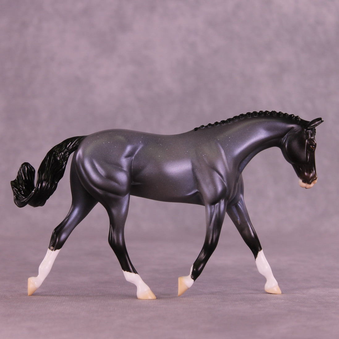Silent Snowfall OOAK FCM Pebble Warmblood by Ellen Robbins HS25