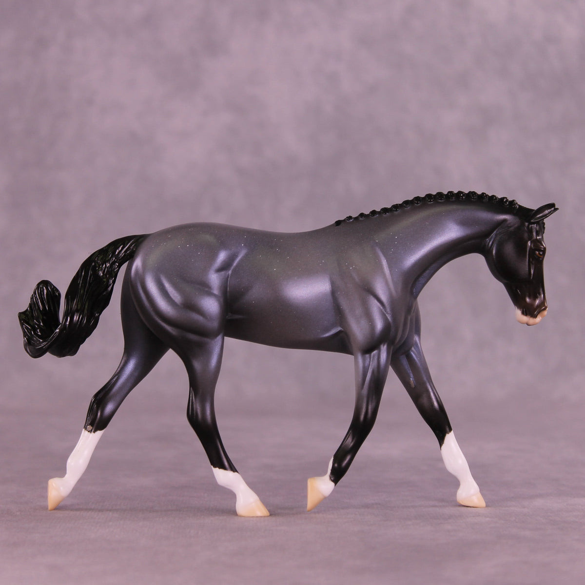 Silent Snowfall OOAK FCM Pebble Warmblood by Ellen Robbins HS25