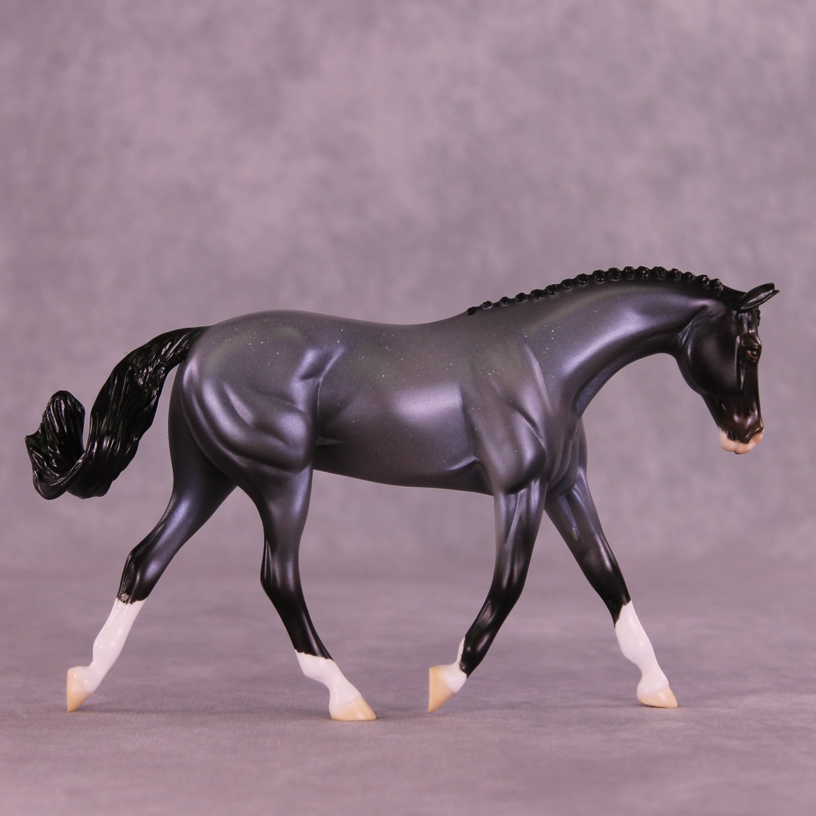 Silent Snowfall OOAK FCM Pebble Warmblood by Ellen Robbins HS25