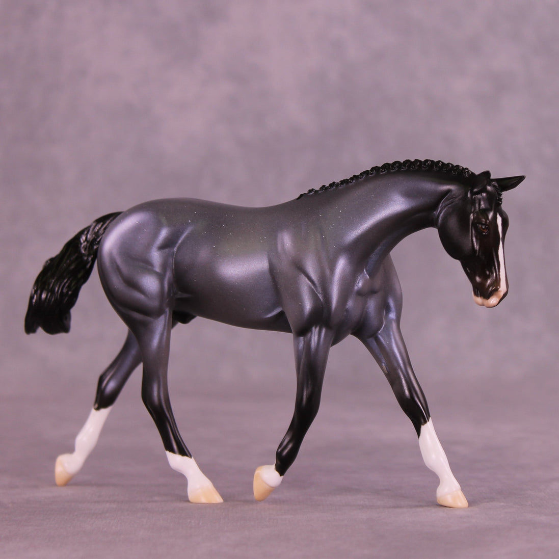 Silent Snowfall OOAK FCM Pebble Warmblood by Ellen Robbins HS25