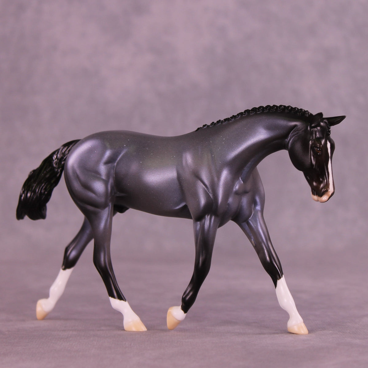 Silent Snowfall OOAK FCM Pebble Warmblood by Ellen Robbins HS25