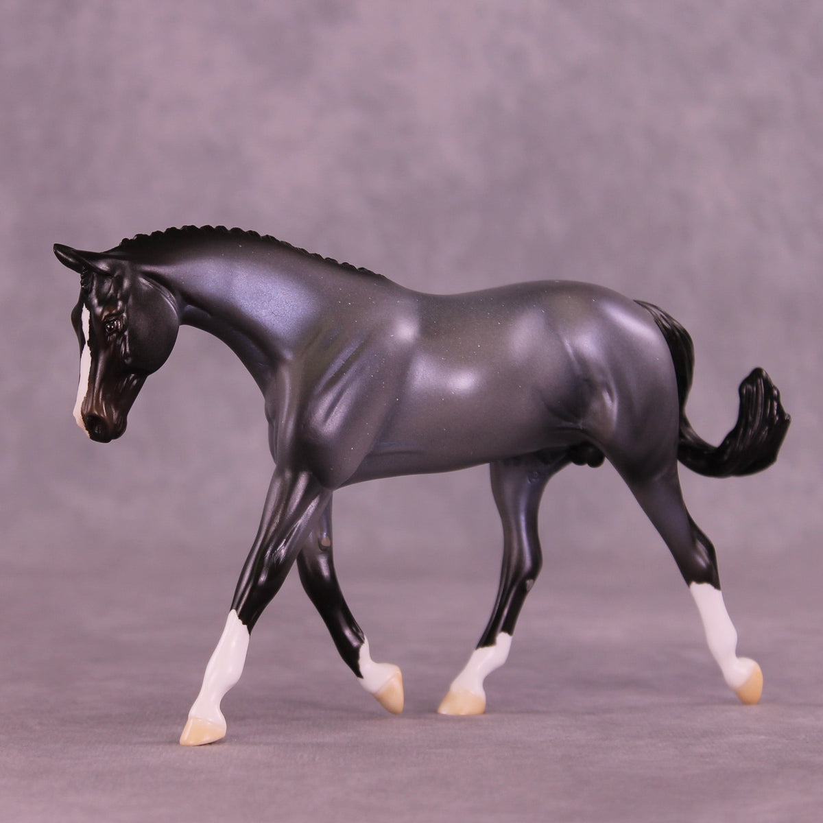 Silent Snowfall OOAK FCM Pebble Warmblood by Ellen Robbins HS25