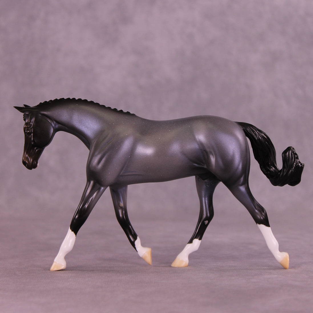 Silent Snowfall OOAK FCM Pebble Warmblood by Ellen Robbins HS25