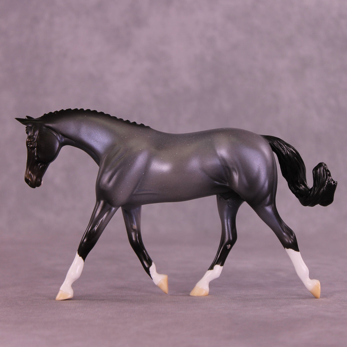 Silent Snowfall OOAK FCM Pebble Warmblood by Ellen Robbins HS25