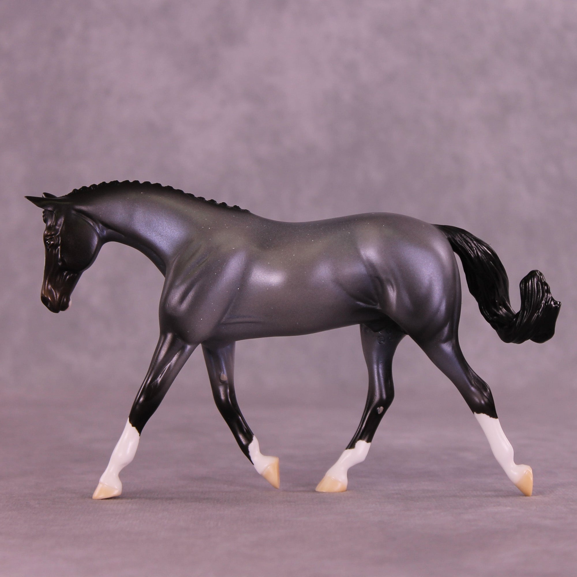 Silent Snowfall OOAK FCM Pebble Warmblood by Ellen Robbins HS25