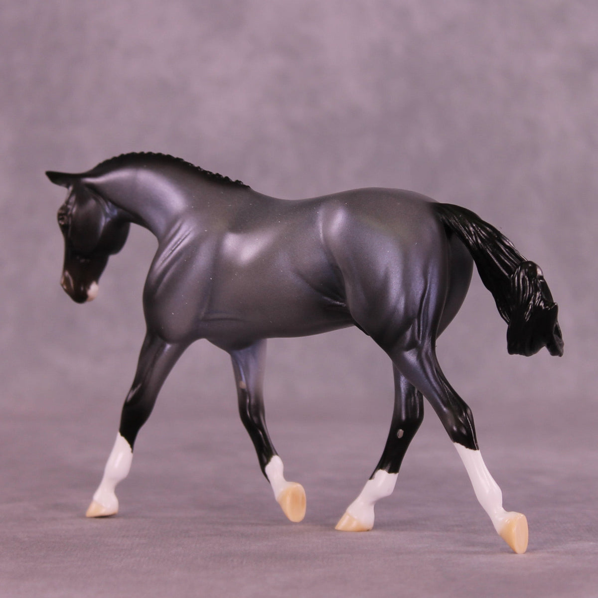 Silent Snowfall OOAK FCM Pebble Warmblood by Ellen Robbins HS25