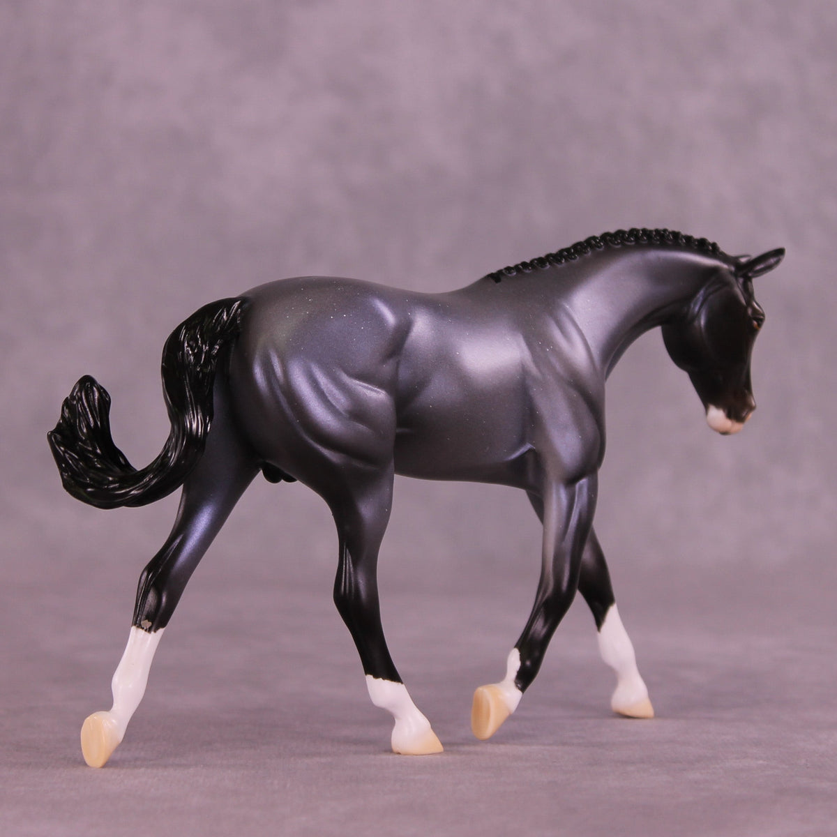 Silent Snowfall OOAK FCM Pebble Warmblood by Ellen Robbins HS25