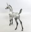 SILVER DAPPLE FOAL UNICORN DECORATOR MODEL HORSE BY DQ 2/5