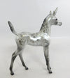SILVER DAPPLE FOAL UNICORN DECORATOR MODEL HORSE BY DQ 2/5