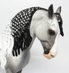 SOHO~OOAK DAPPLE GREY PAINT BRAIDED MANE ANDALUSIAN MODEL HORSE EQ 2017