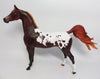 SALUTER-OOAK CUSTOM LIVER CHESTNUT APPALOOSA ARABIAN MODEL HORSE WHS 2017