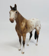 SPAM~OOAK BAY APPALOOSA CHIP MODEL HORSE BY SHERYL LEISURE EQ 2017