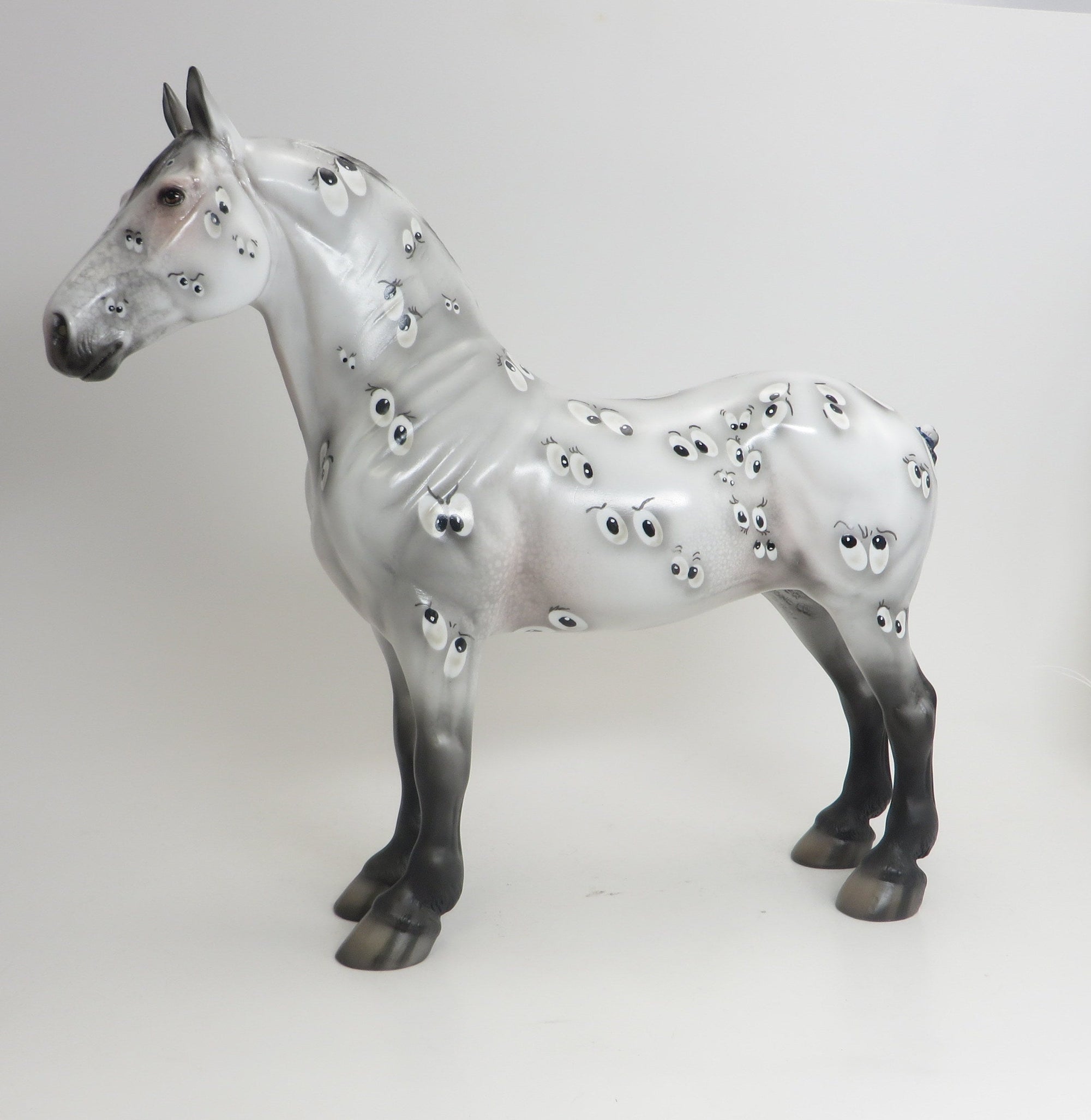 SPOOKALOOSA - OOAK Appaloosa Standing Drafter Model Horse - 9/4