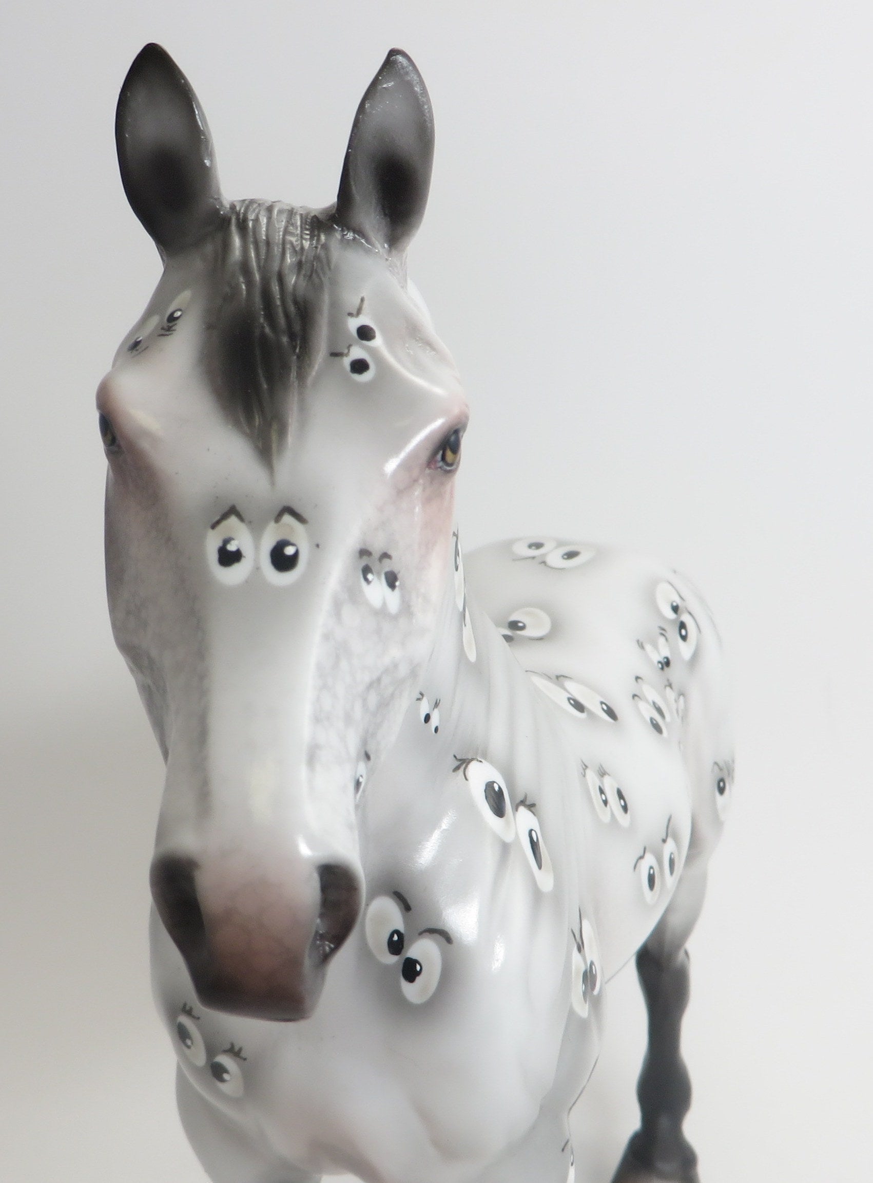 SPOOKALOOSA - OOAK Appaloosa Standing Drafter Model Horse - 9/4