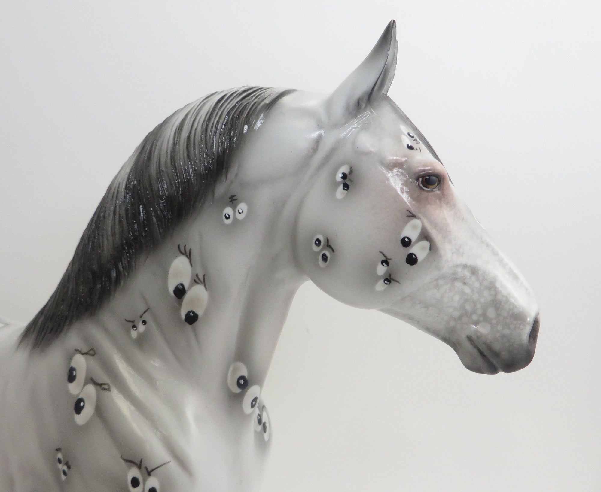SPOOKALOOSA - OOAK Appaloosa Standing Drafter Model Horse - 9/4