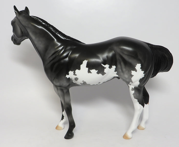 STEEL-OOAK DAPPLE BLACK PAINT ISH MODEL HORSE 8/4