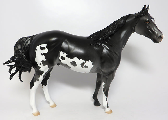 steel dapple black ish model horse 