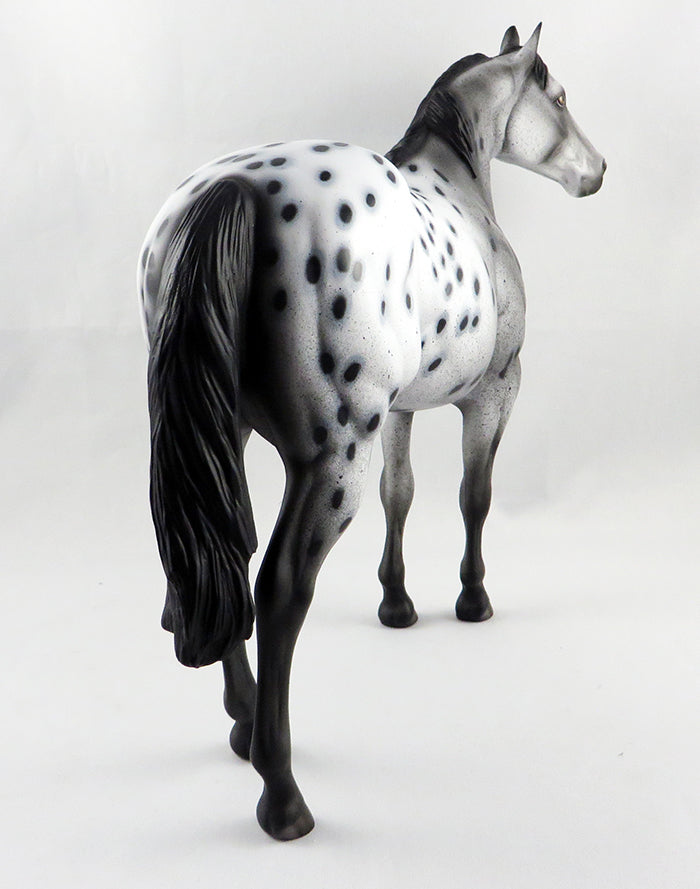 THE UNDERTAKER-OOAK LOUD APPALOOSA ISH MODEL HORSE BY DAWN QUICK 9/8