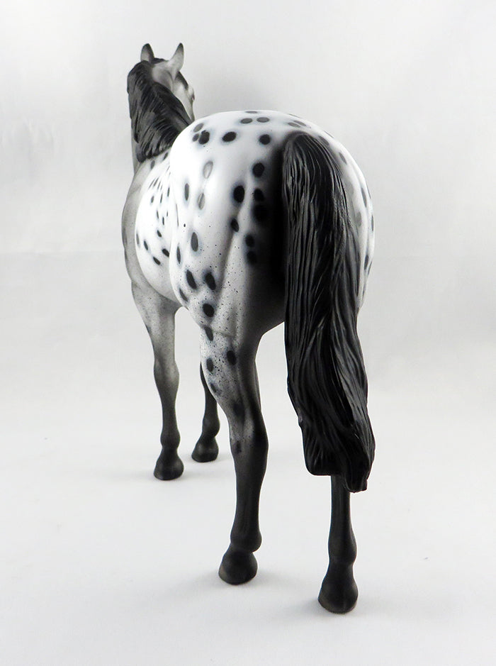 THE UNDERTAKER-OOAK LOUD APPALOOSA ISH MODEL HORSE BY DAWN QUICK 9/8