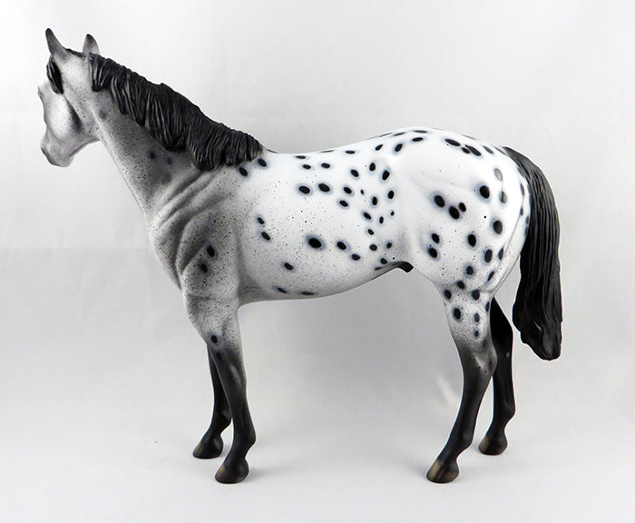 THE UNDERTAKER-OOAK LOUD APPALOOSA ISH MODEL HORSE BY DAWN QUICK 9/8