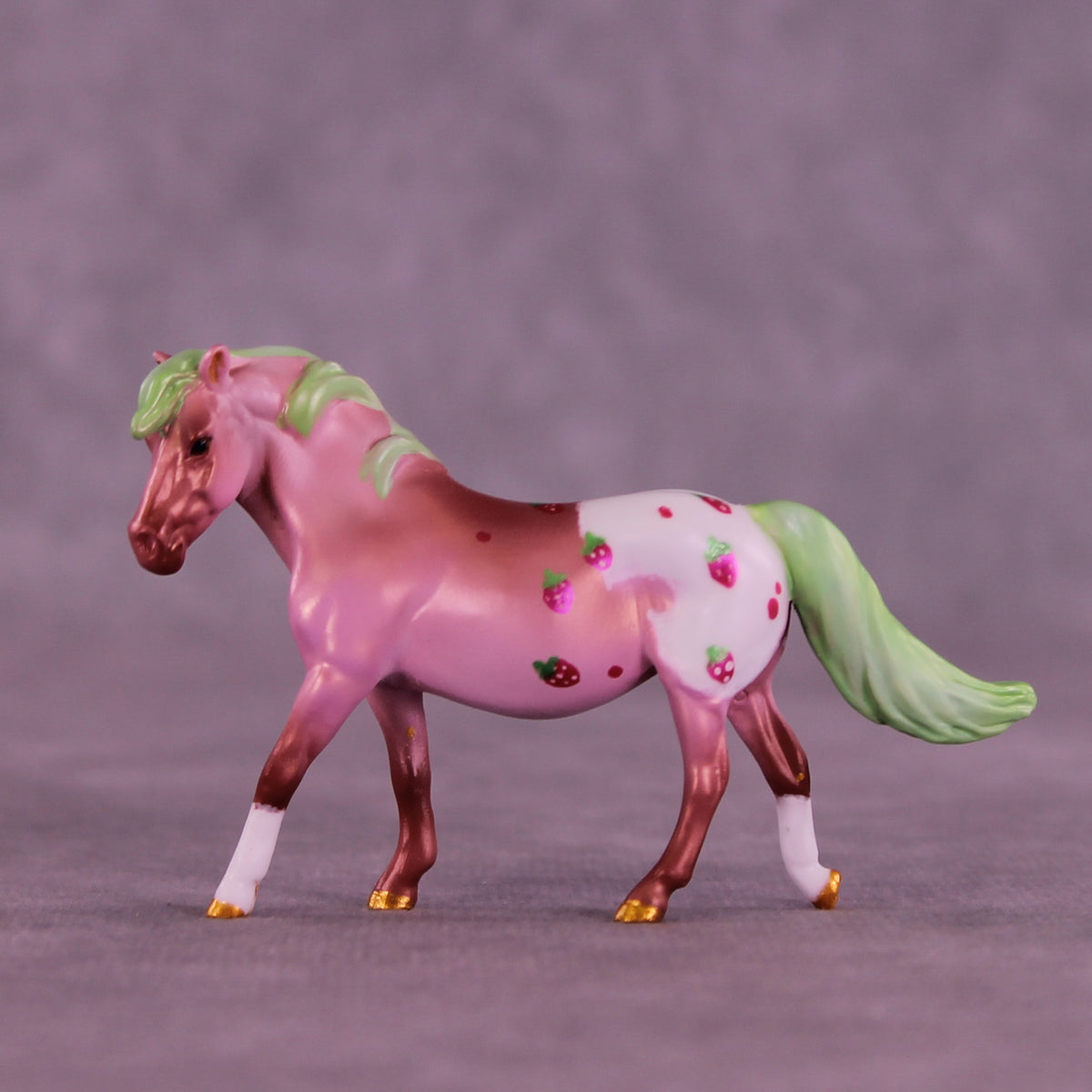 Strawberry Field OOAK FCM Chip Pony by Kristen Cermele GS26