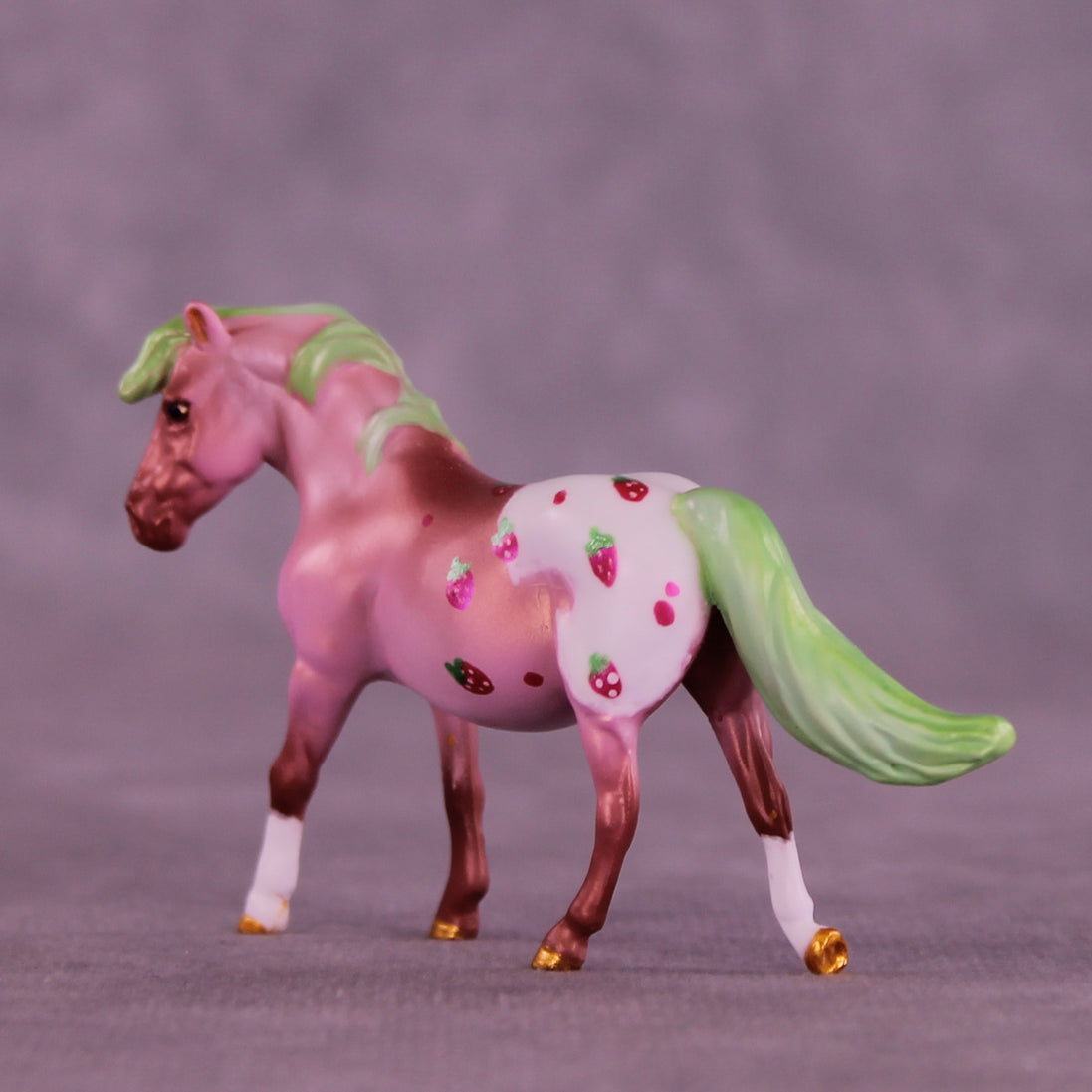 Strawberry Field OOAK FCM Chip Pony by Kristen Cermele GS26