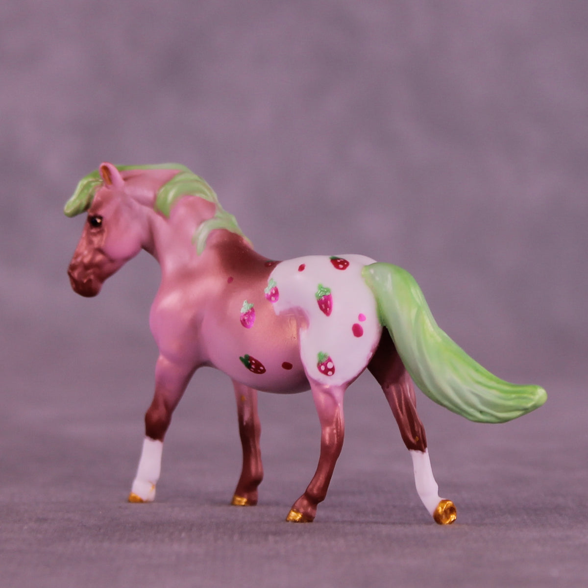 Strawberry Field OOAK FCM Chip Pony by Kristen Cermele GS26