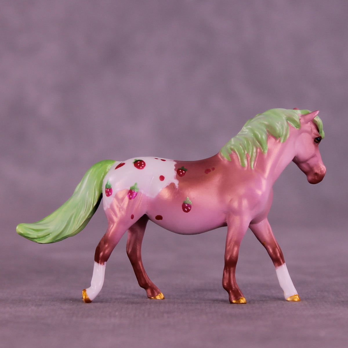 Strawberry Field OOAK FCM Chip Pony by Kristen Cermele GS26