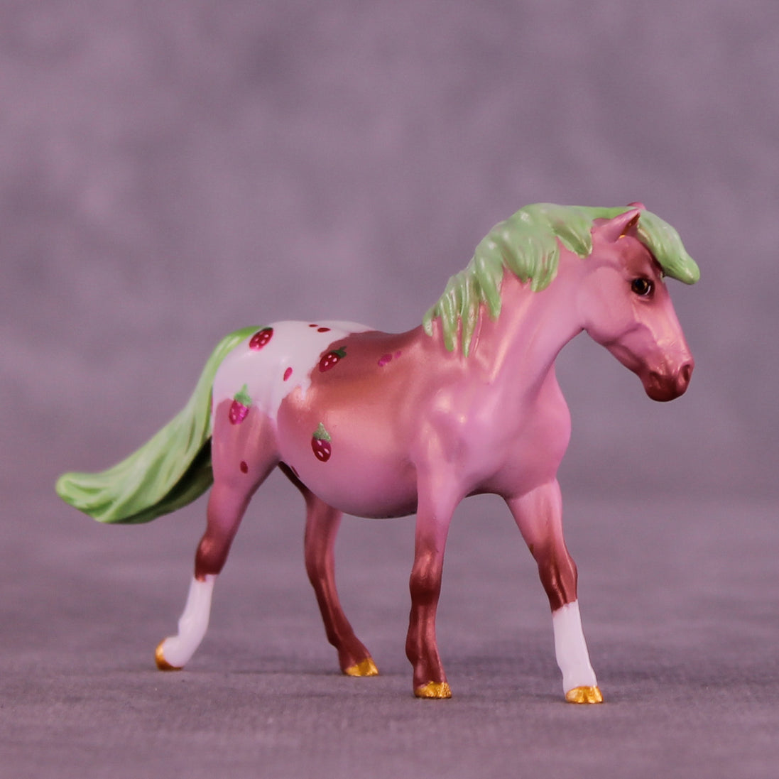 Strawberry Field OOAK FCM Chip Pony by Kristen Cermele GS26