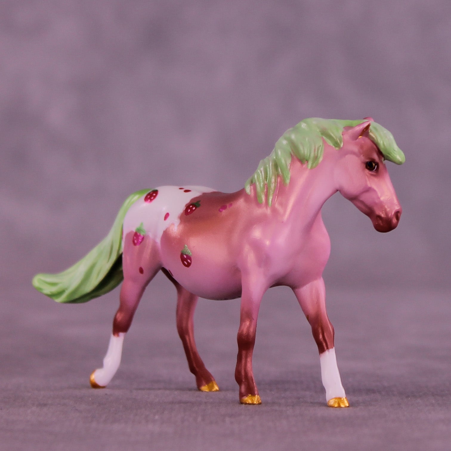 Strawberry Field OOAK FCM Chip Pony by Kristen Cermele GS26