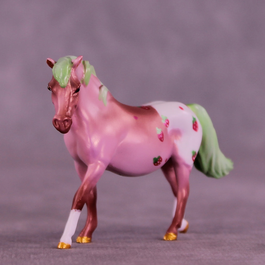 Strawberry Field OOAK FCM Chip Pony by Kristen Cermele GS26