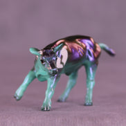 Straw Man OOAK Chip Cow by Erin Corbett VV26