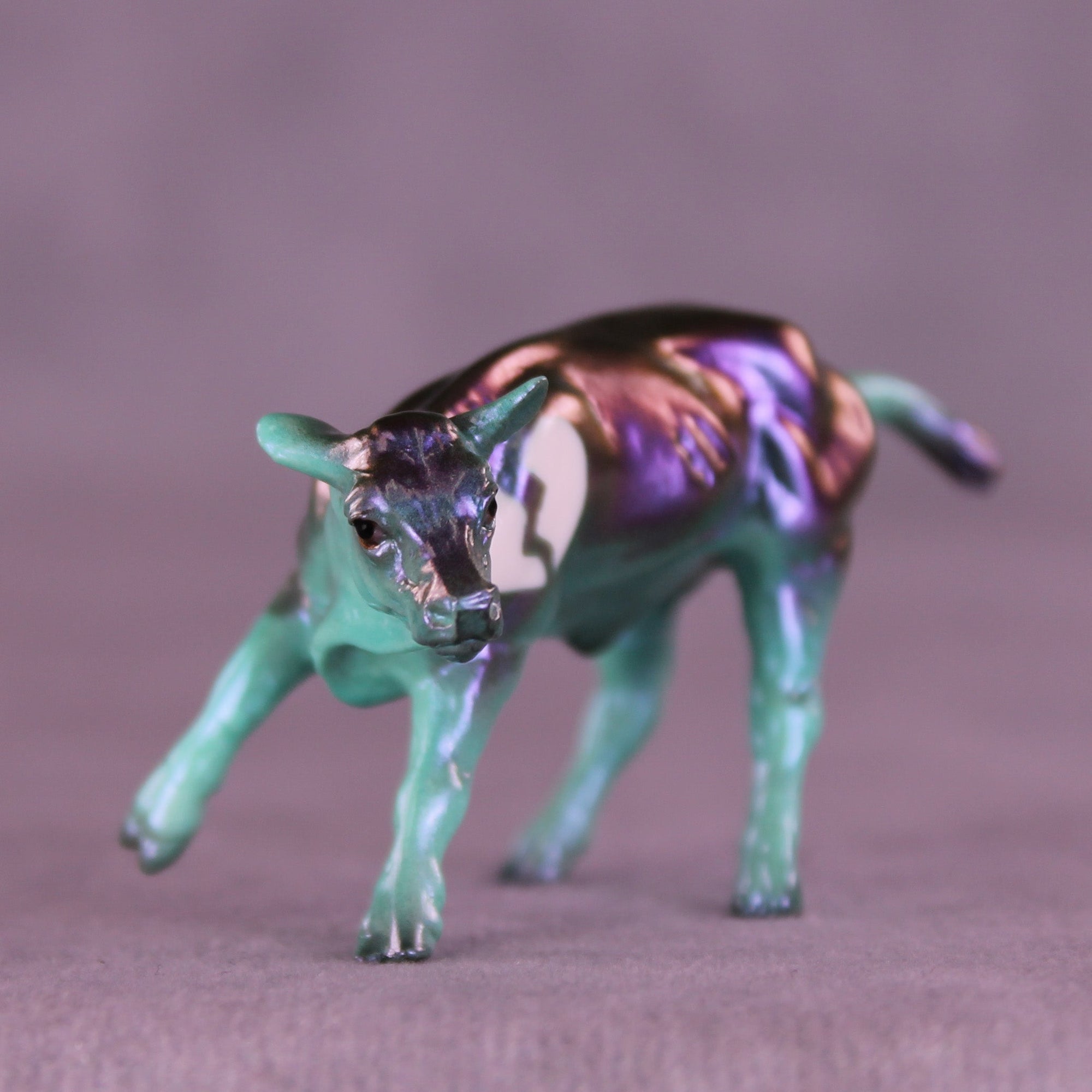 Straw Man OOAK Chip Cow by Erin Corbett VV26
