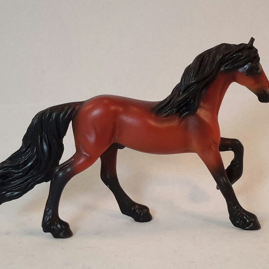 BAY-BEE - Bay Friesian Chip Model Horse