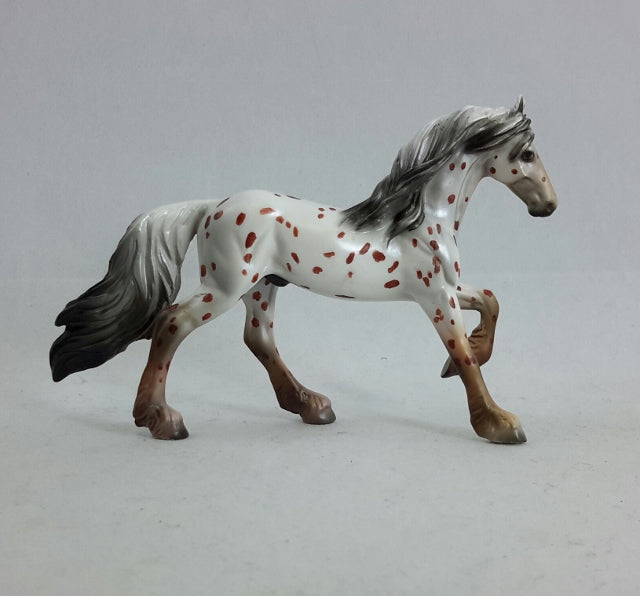 GOD SPEED - OOAK Chestnut Leopard Appaloosa Model Horse
