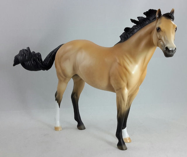 BIG LOVE - OOAK Buckskin Stock Horse