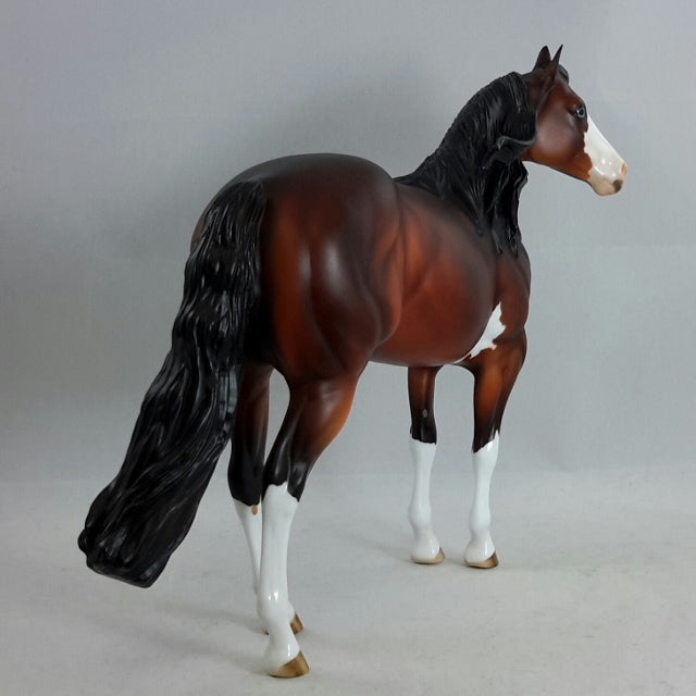 BRICKLEBERRY - OOAK Bay Dapple Sabino Stock Horse