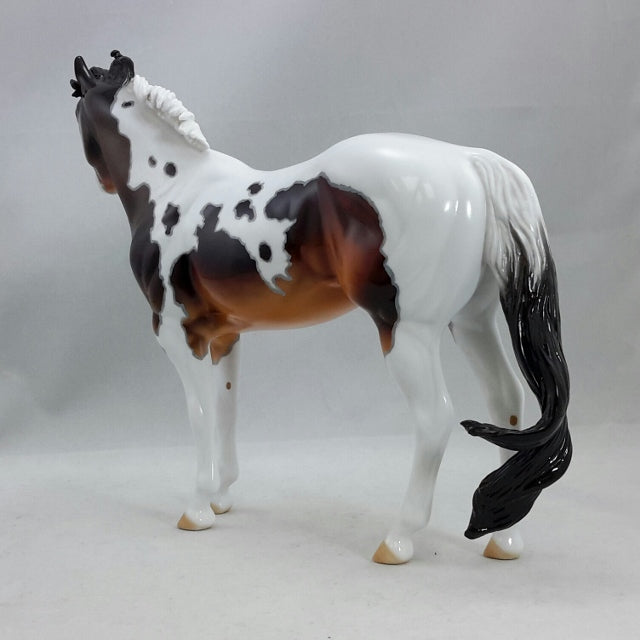 NEW GIRL - OOAK Bay Tobiano Stock Model Horse