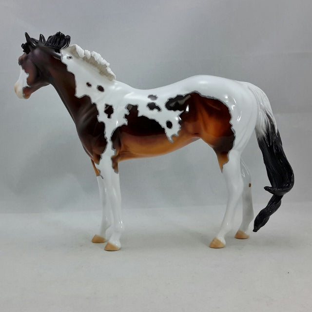 NEW GIRL - OOAK Bay Tobiano Stock Model Horse