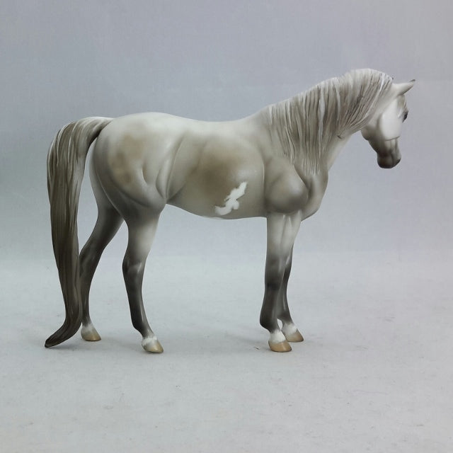 MADAME SECRETARY - OOAK Gray Sabino Model Horse Pebbles